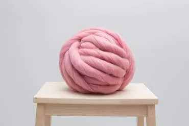 DIY Knit Kit With Needles, Lap Throw 30x50 in, Merino wool
