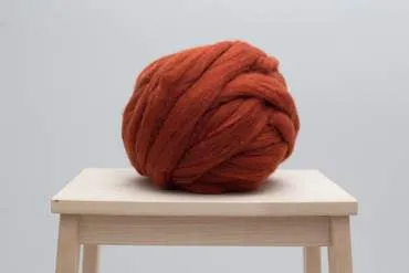 DIY Knit Kit With Needles, Lap Throw 30x50 in, Merino wool