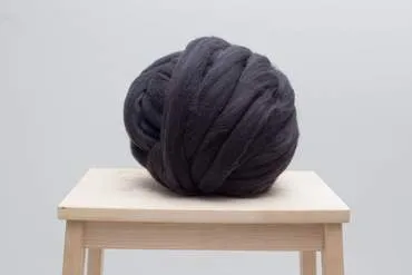 DIY Knit Kit With Needles, Lap Throw 30x50 in, Merino wool