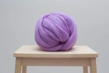 DIY Knit Kit With Needles, Lap Throw 30x50 in, Merino wool