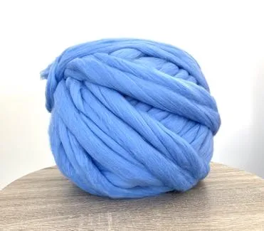 DIY Knit Kit With Needles, Lap Throw 30x50 in, Merino wool