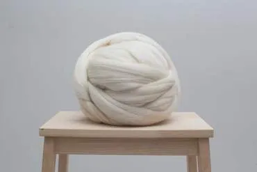 DIY Knit Kit With Needles, Lap Throw 30x50 in, Merino wool
