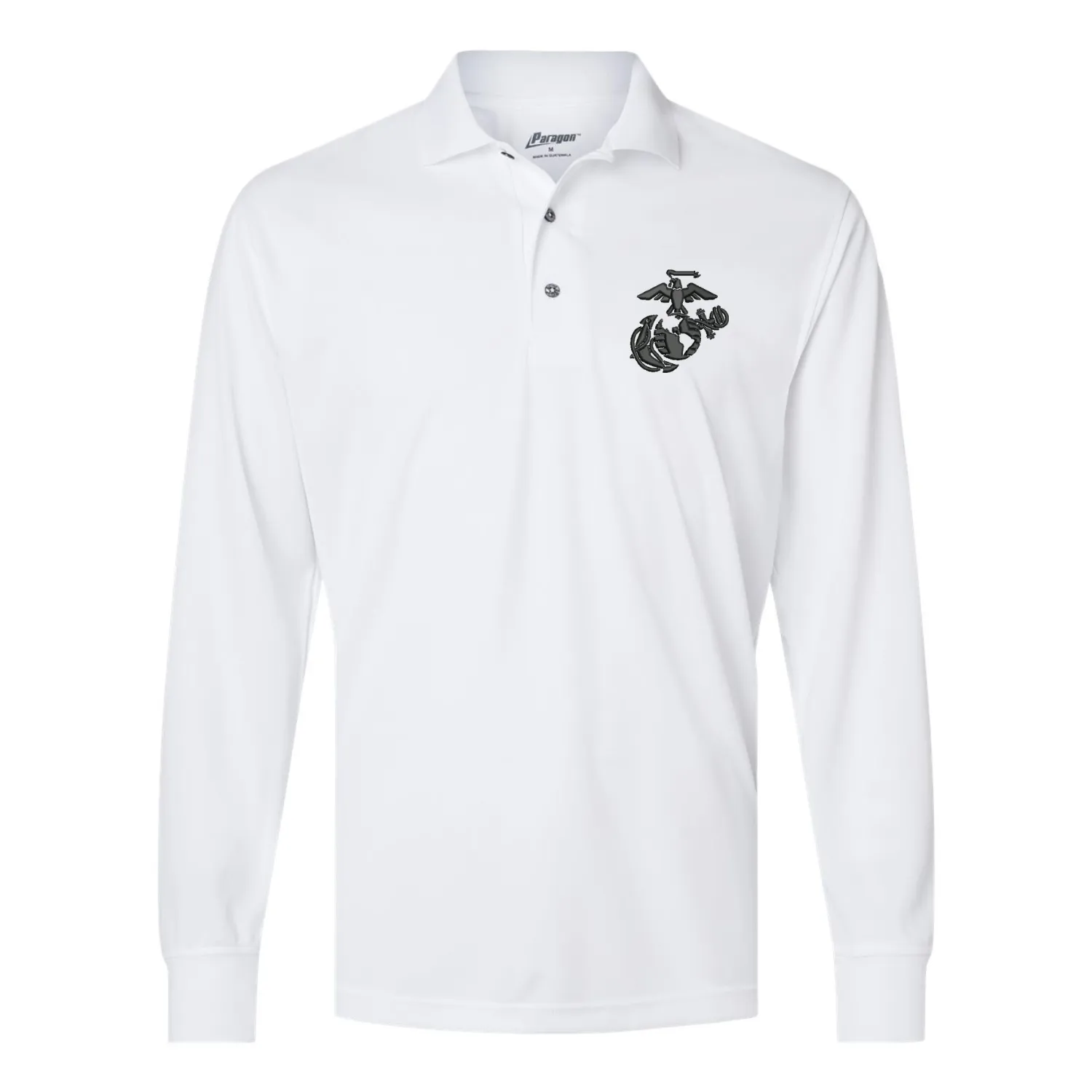 EGA Longsleeve Performance Polo - BLACK