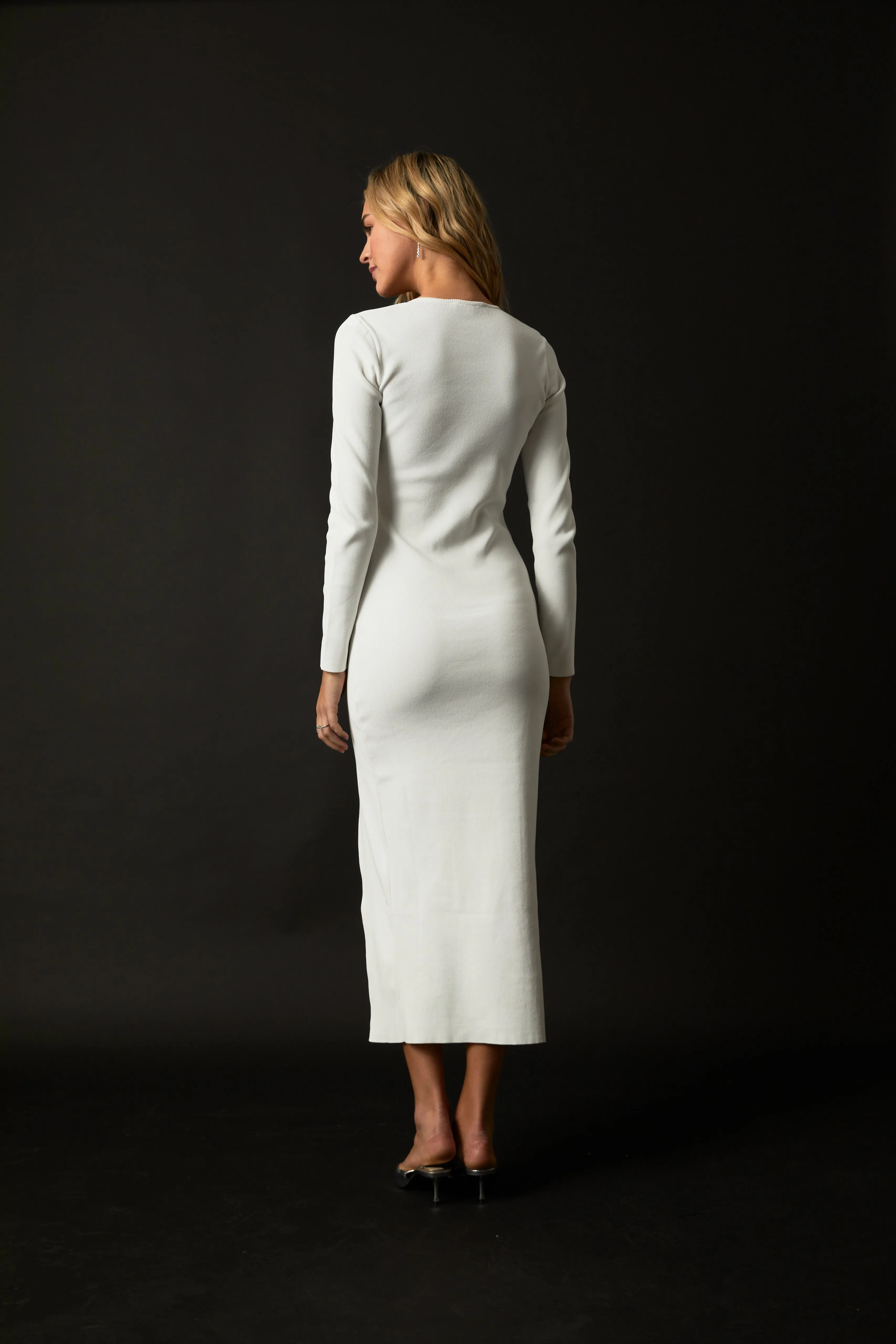 Endless Rose - Cut Out Long Sleeve Maxi Dress