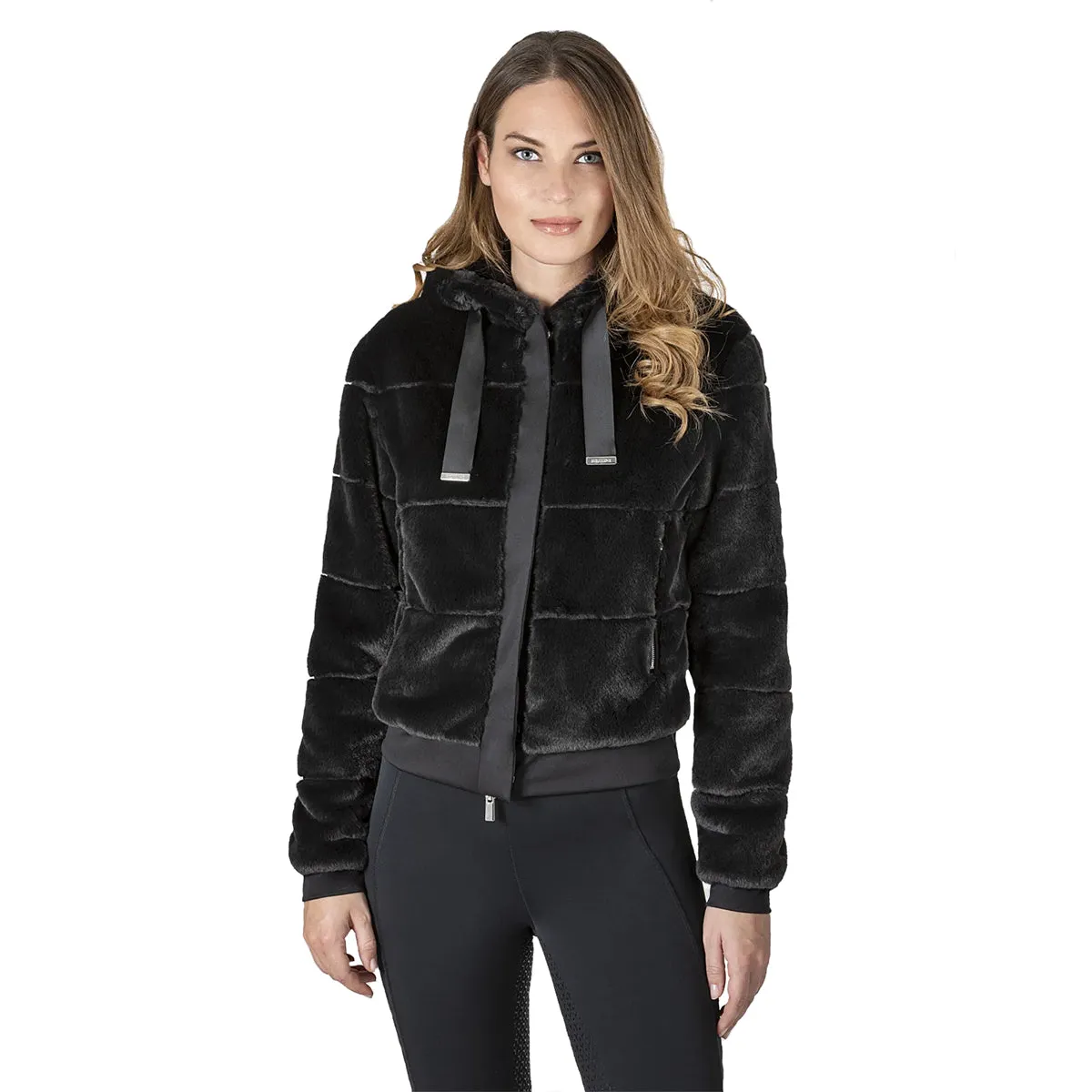 Equiline Women's GlossiG Eco-Fur Jacket With Hood -Sale