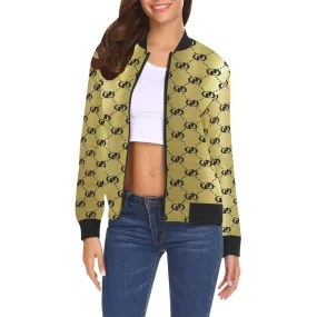 EXCELLENCE GLDBLCC All Over Print Bomber Jacket for Women