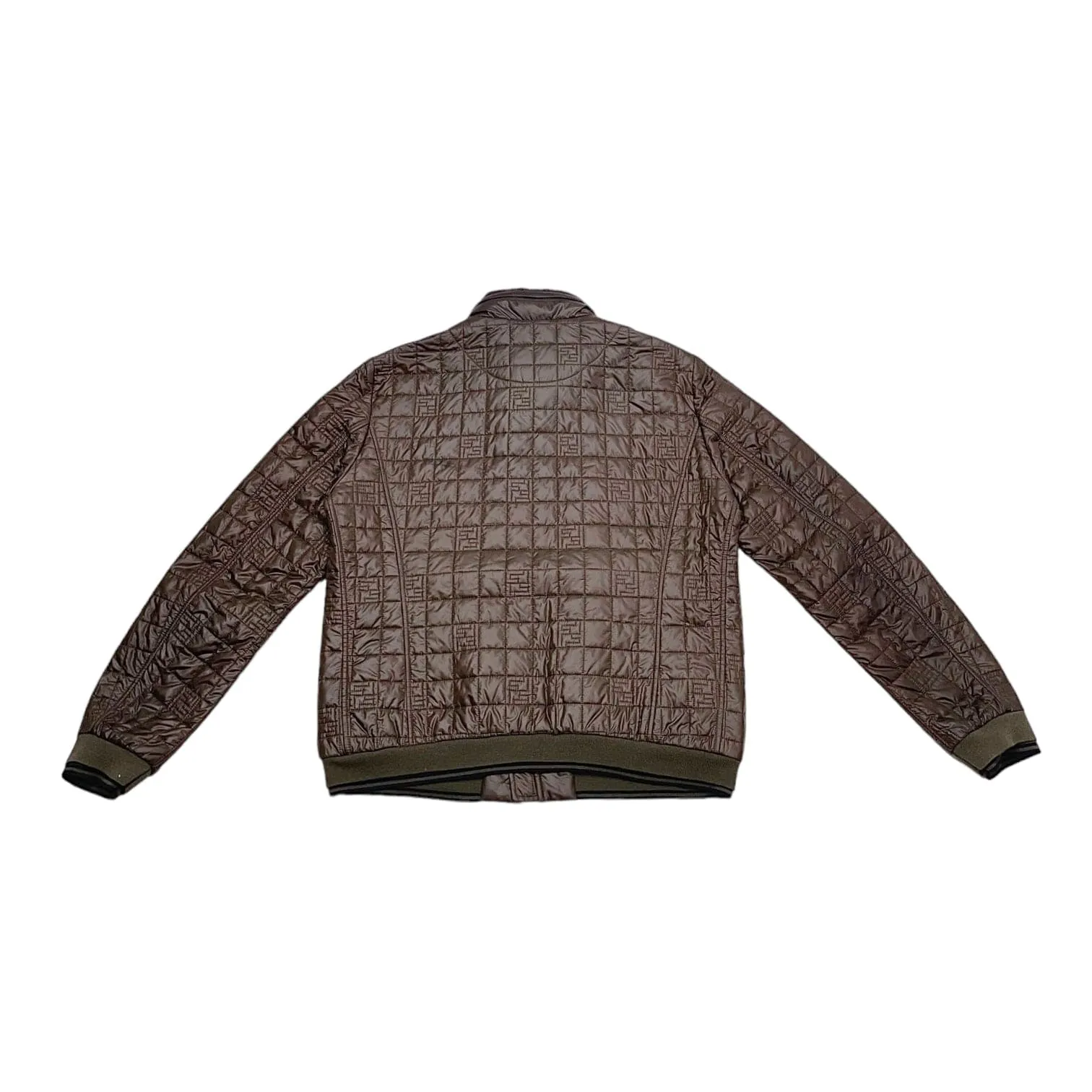 Fendi Bomberthin Techno Grigio Marrone Jacket Olive