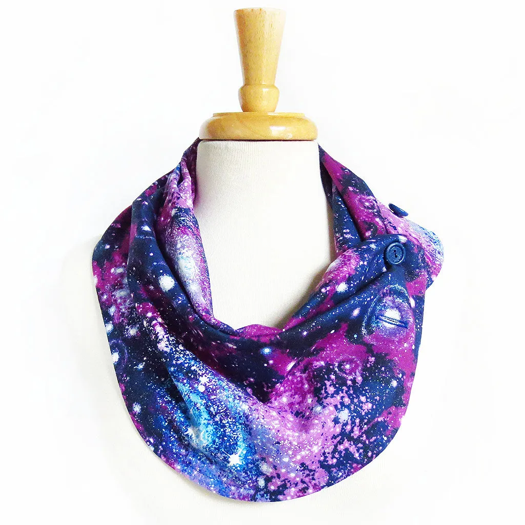 galaxy button scarf