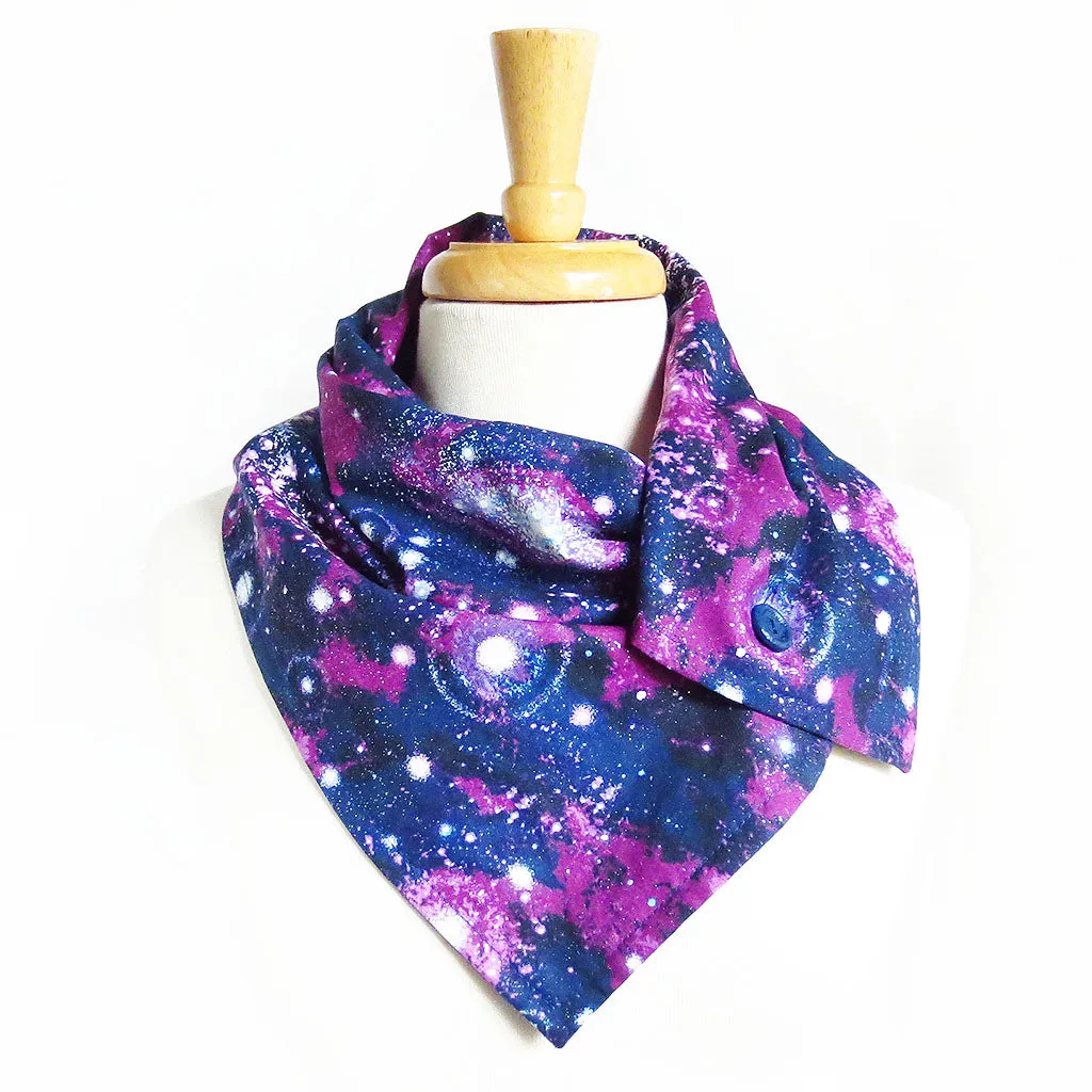 galaxy button scarf