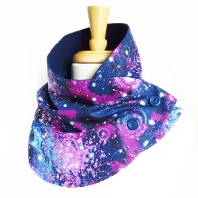 galaxy button scarf