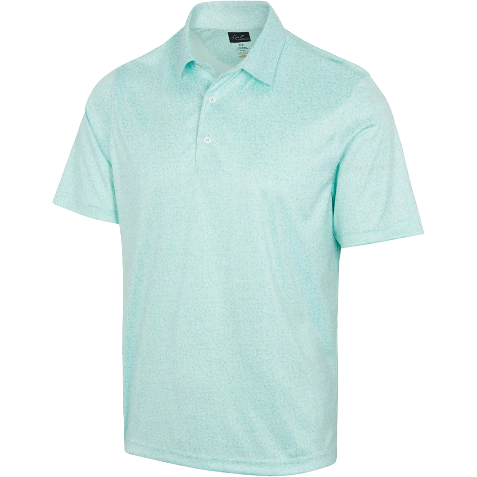 GREG NORMAN Men's 421 Black Heather Golf Polo (2024 Collection)