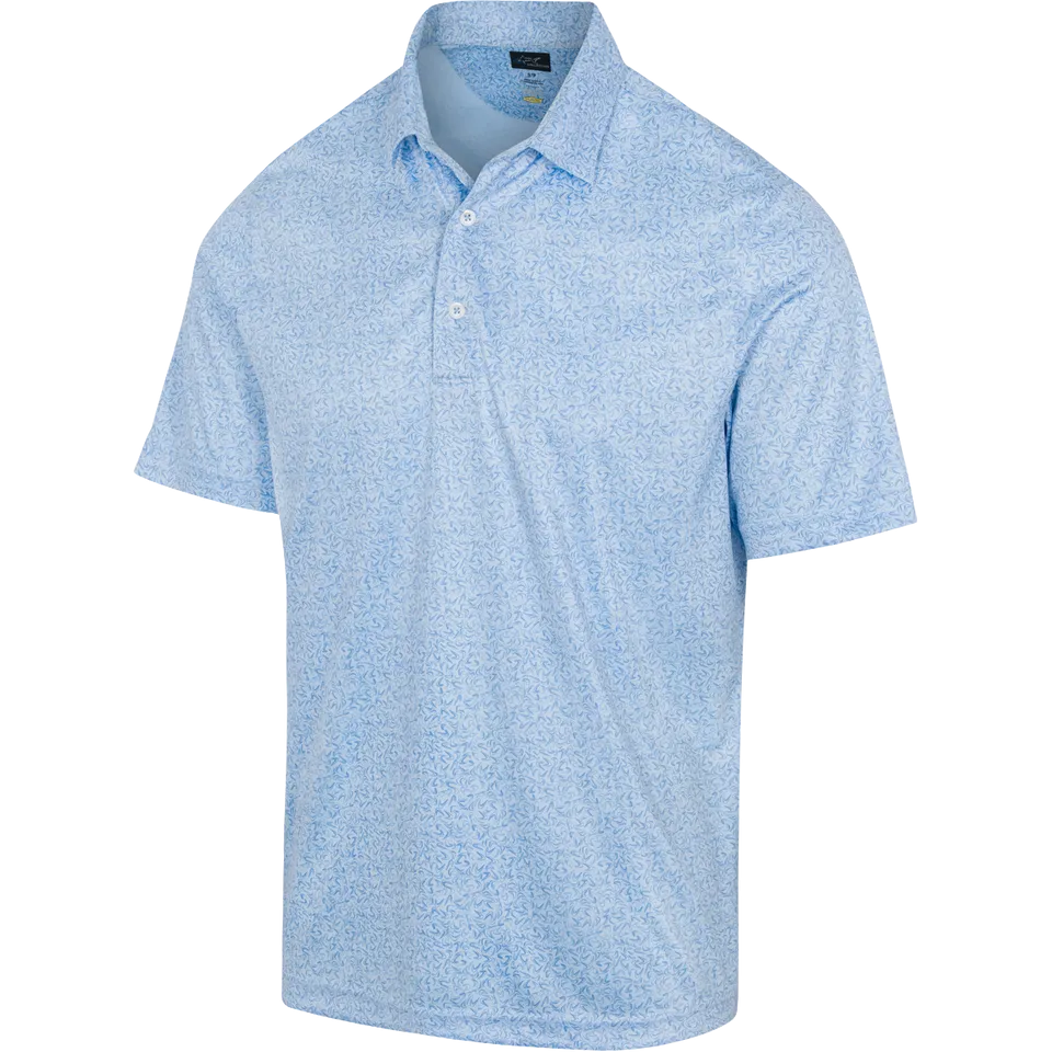 GREG NORMAN Men's 421 Black Heather Golf Polo (2024 Collection)