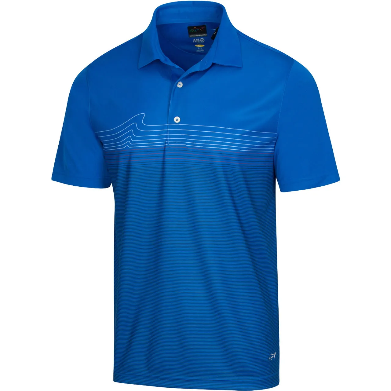 Greg Norman Men's ML75 Microlux Fin Print Polo