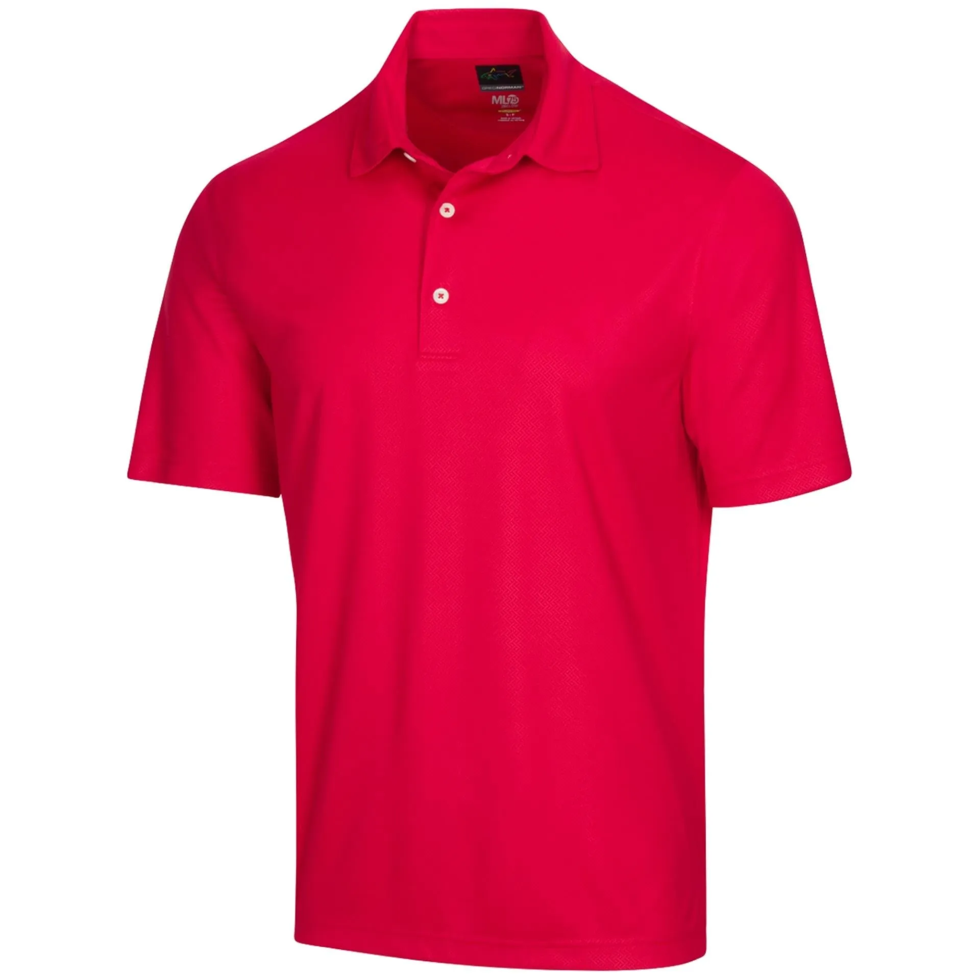 Greg Norman Men's Protek ML75 Microlux Embossed Polo