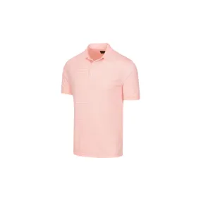 Greg Norman Men's Protek Stripe Peach Polo