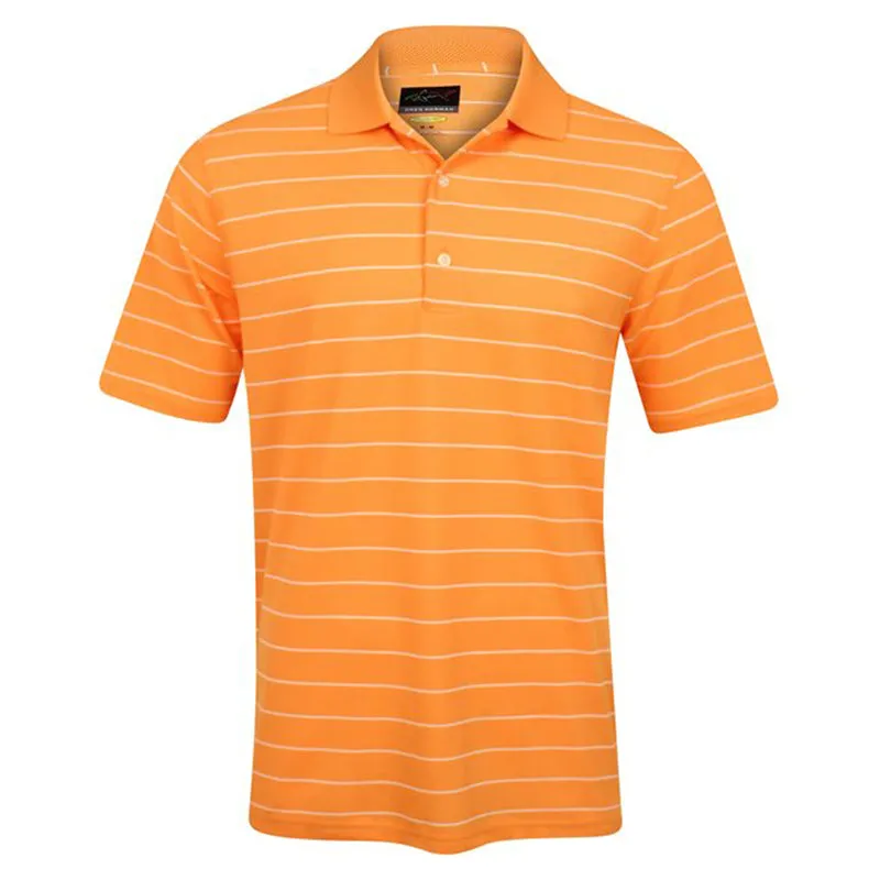 Greg Norman Micro Pique Stripe Golf Polo CLOSEOUT