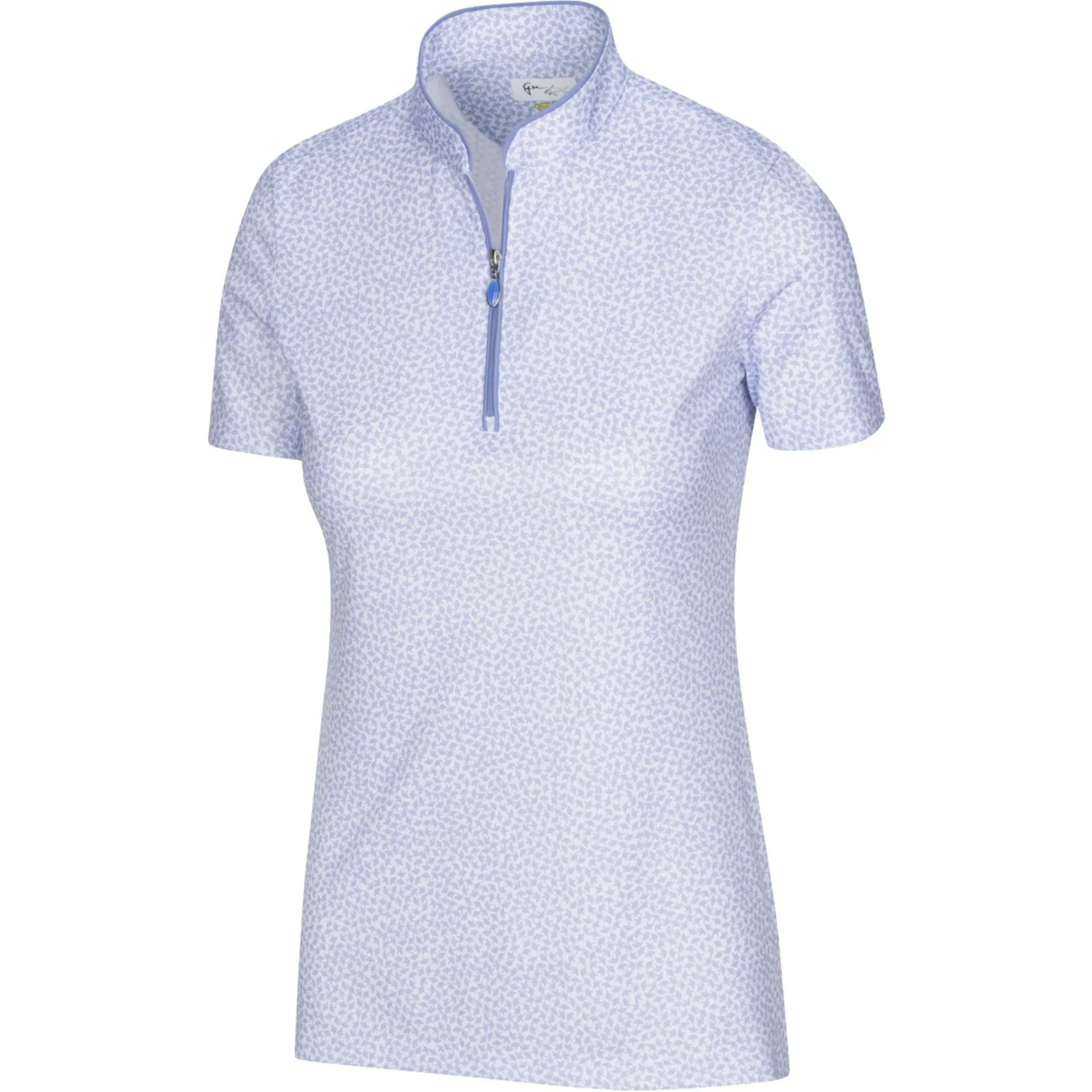 Greg Norman Women's ML75 Umbrella Print Zip Polo