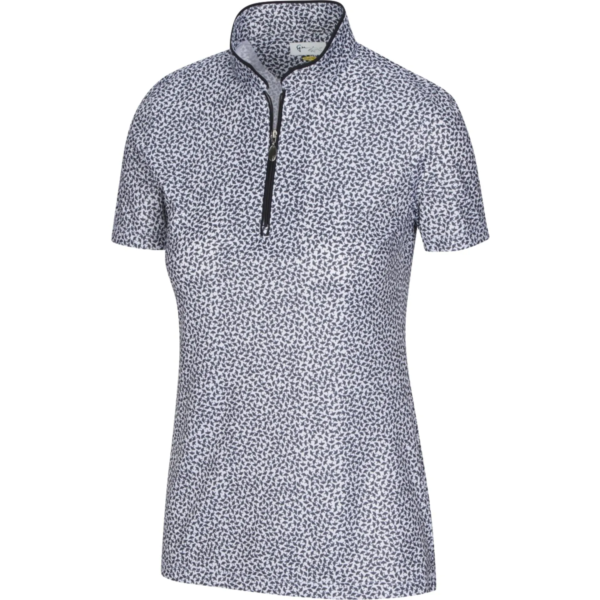 Greg Norman Women's ML75 Umbrella Print Zip Polo