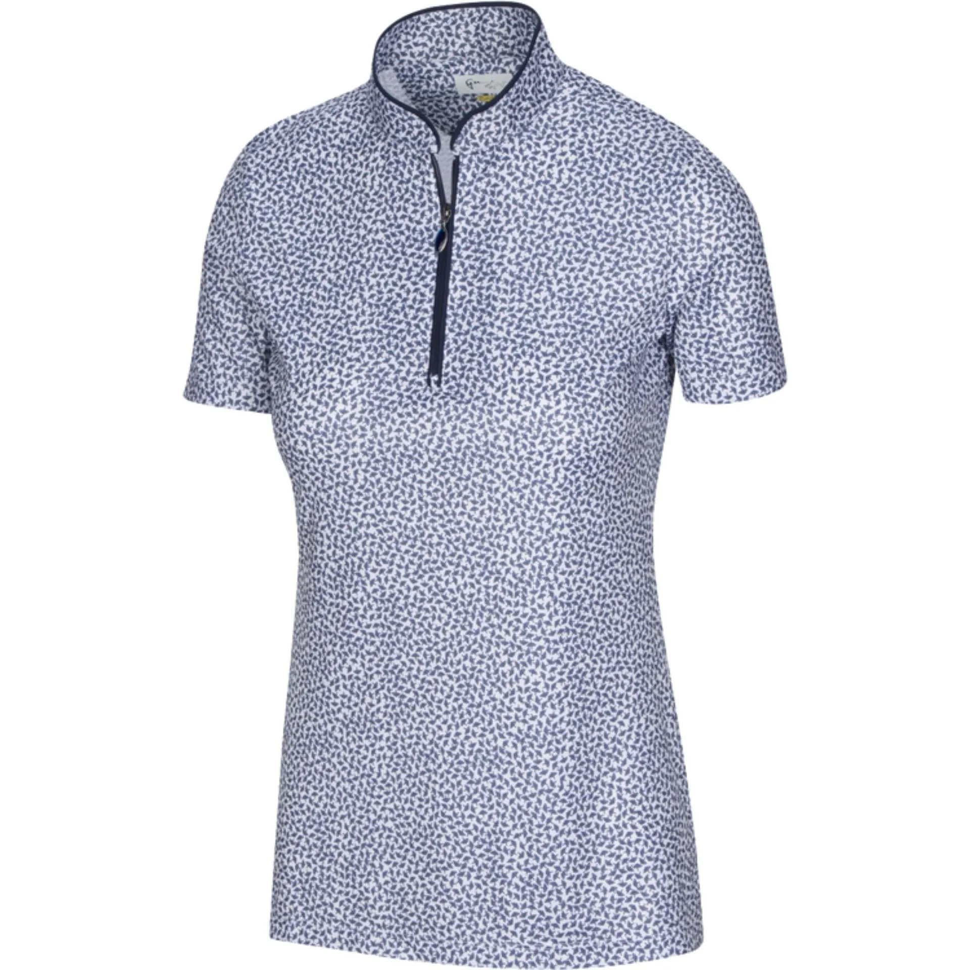 Greg Norman Women's ML75 Umbrella Print Zip Polo