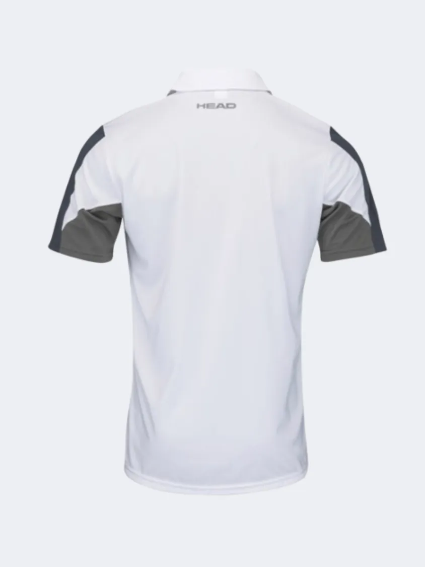 Head Club 22 Tech Men Padel Polo Short Sleeve White/Navy