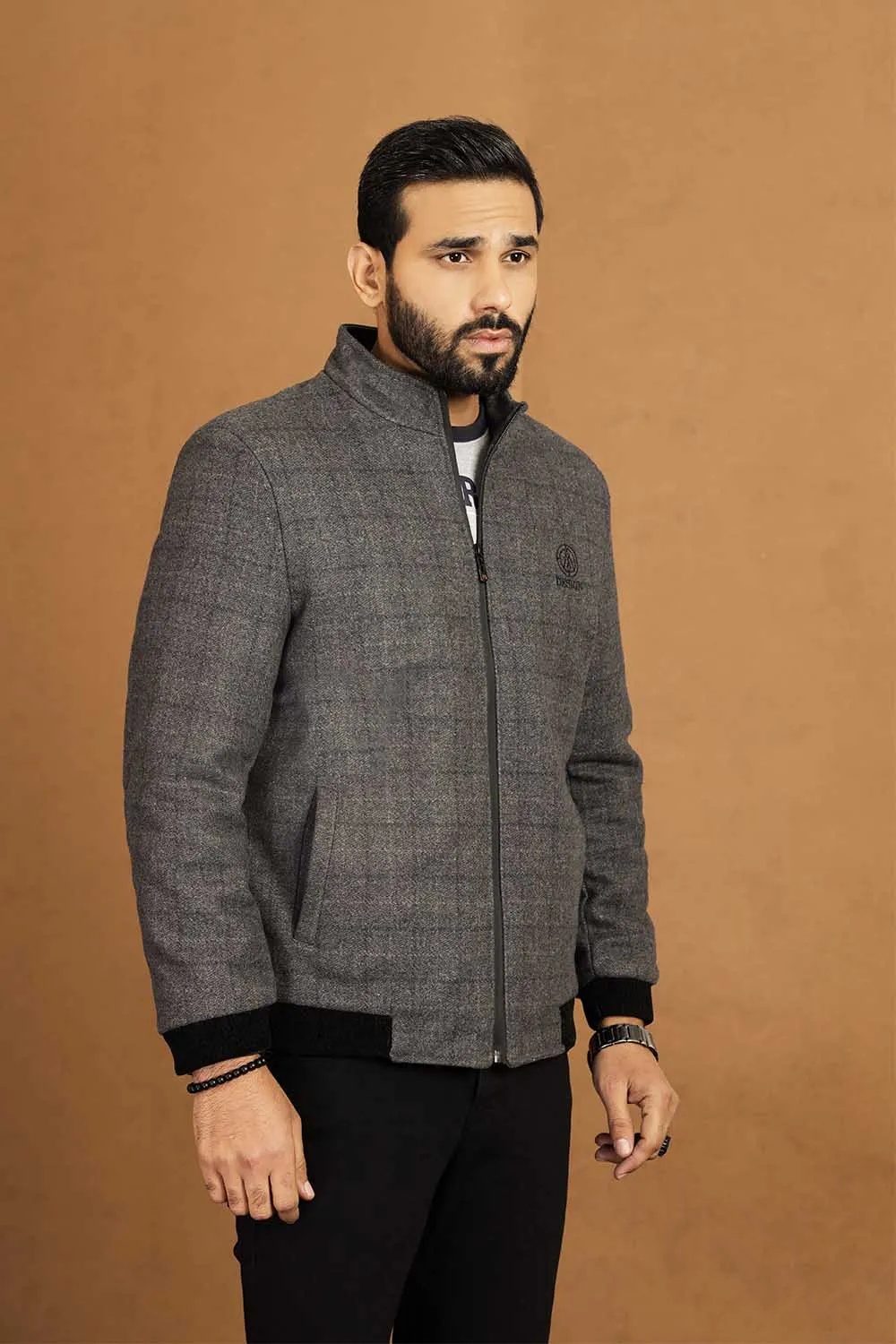 Hidar Gary Jacket With Contrast Rib