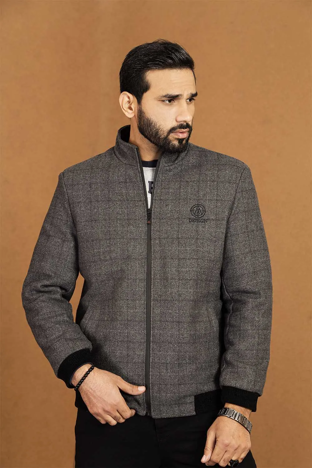 Hidar Gary Jacket With Contrast Rib