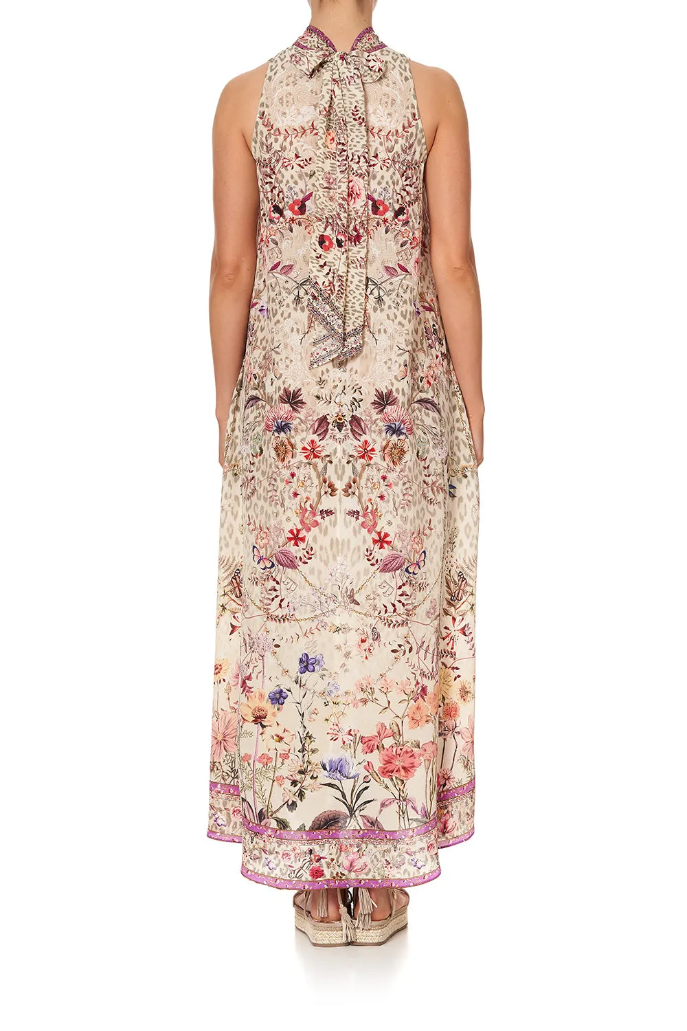 HIGH NECK DRESS WITH BACK NECK TIE DRIFTING DREAMER