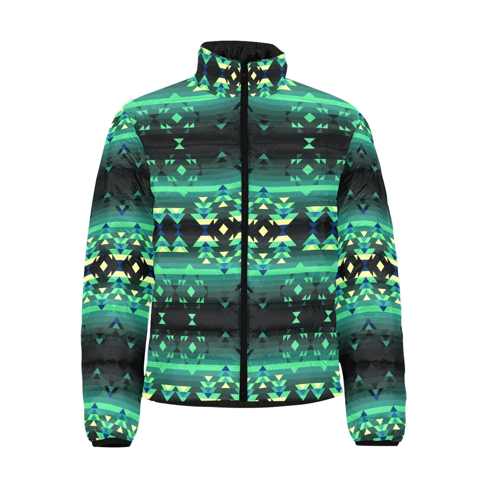 Inspire Green Men's Stand Collar Padded Jacket