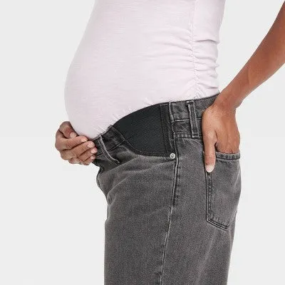 Isabel Maternity by Ingrid & Mid Rise Relaxed Fit Boyfriend Fit Ankle Jeans