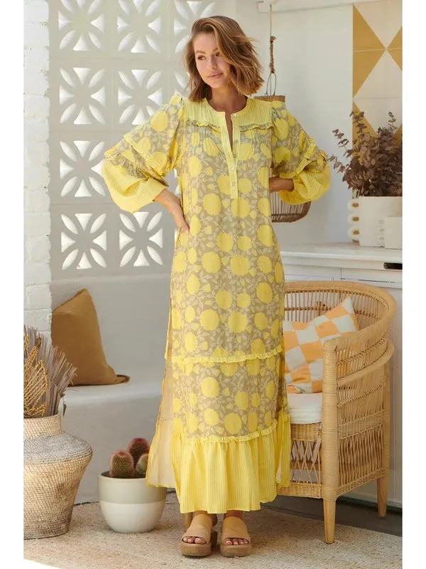 JAASE Yellow Brighton Print Finn Maxi Dress