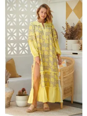 JAASE Yellow Brighton Print Finn Maxi Dress