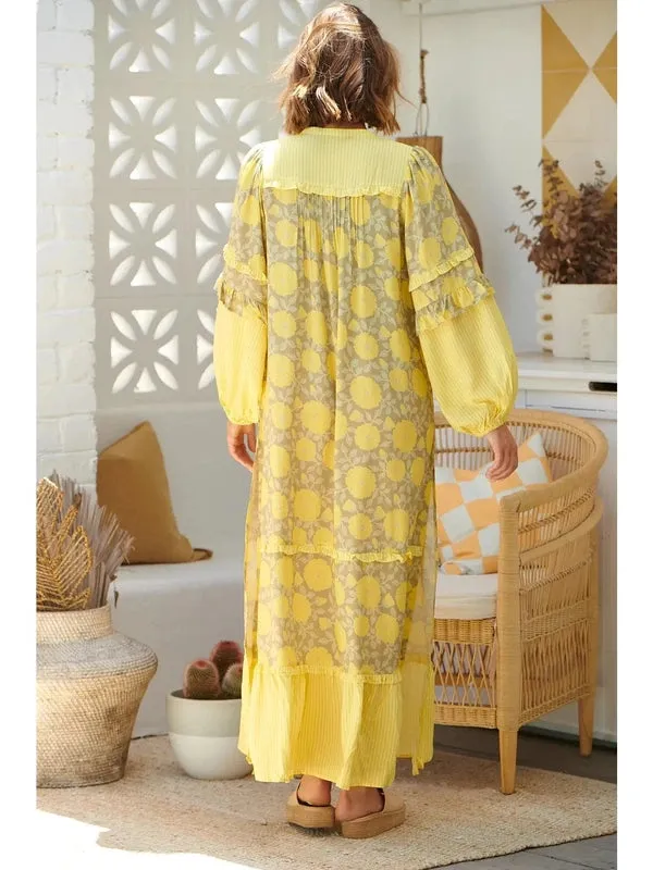 JAASE Yellow Brighton Print Finn Maxi Dress