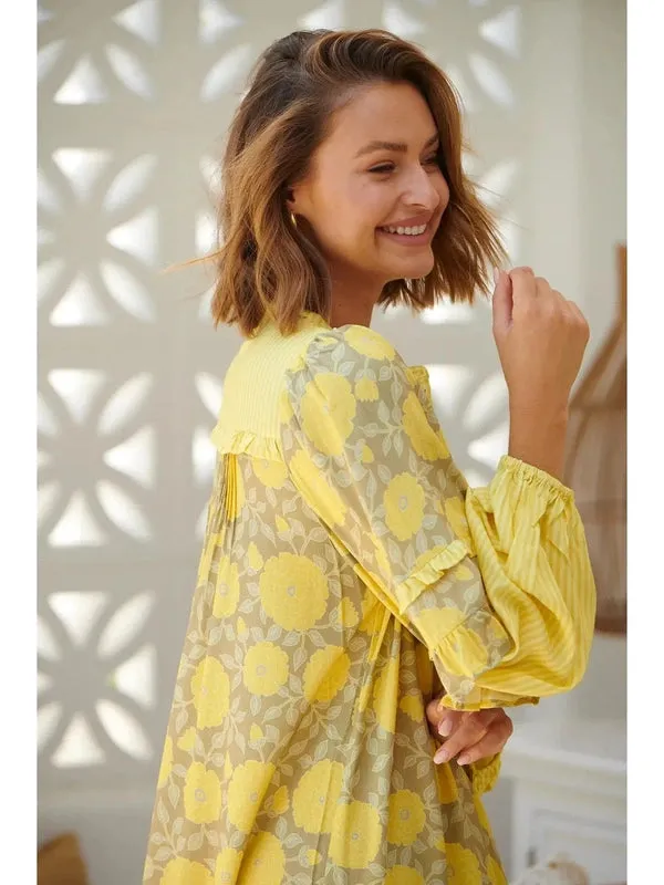 JAASE Yellow Brighton Print Finn Maxi Dress