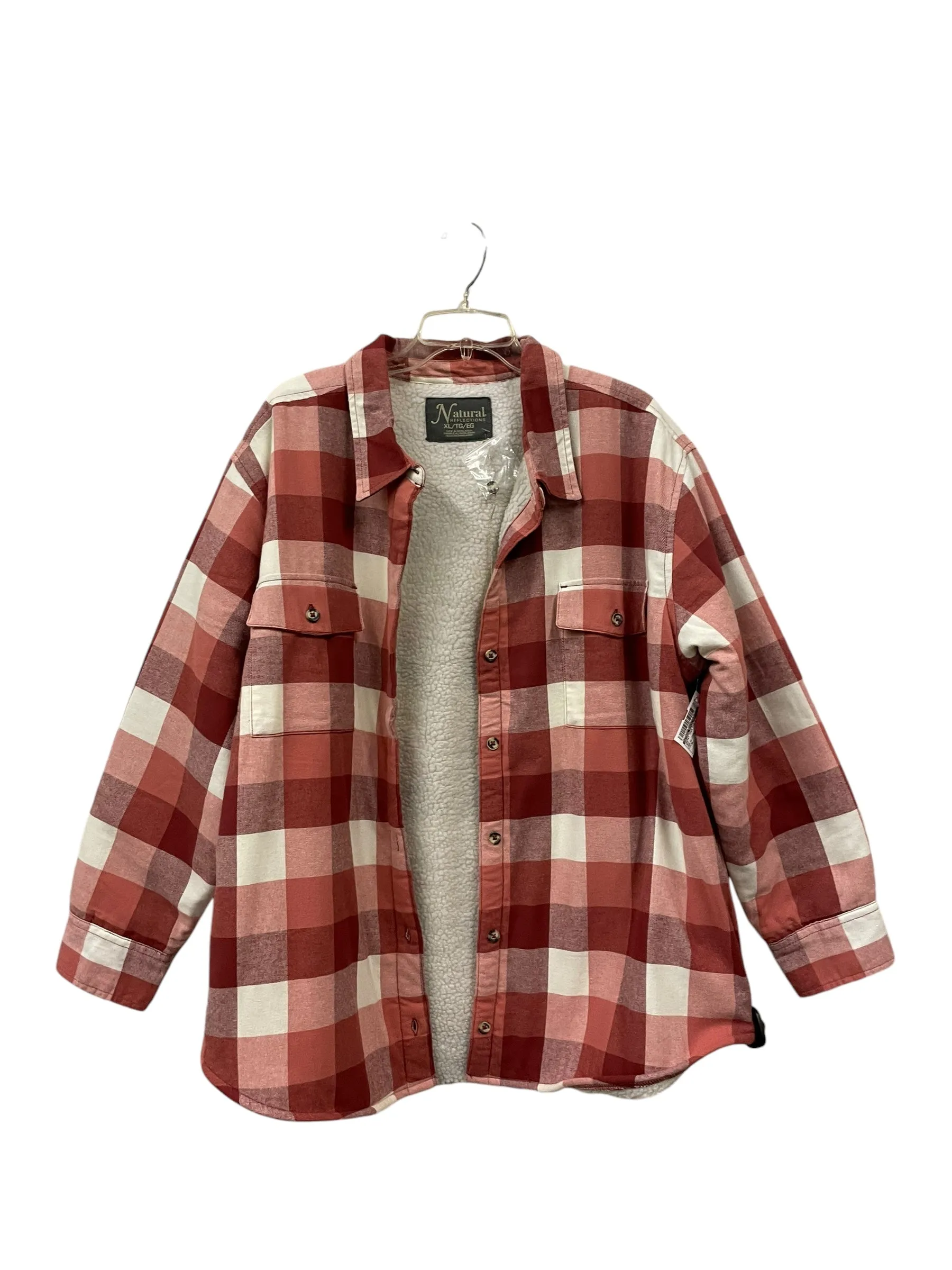 Jacket Faux Fur & Sherpa By Natural Reflections In Red, Size: Xl