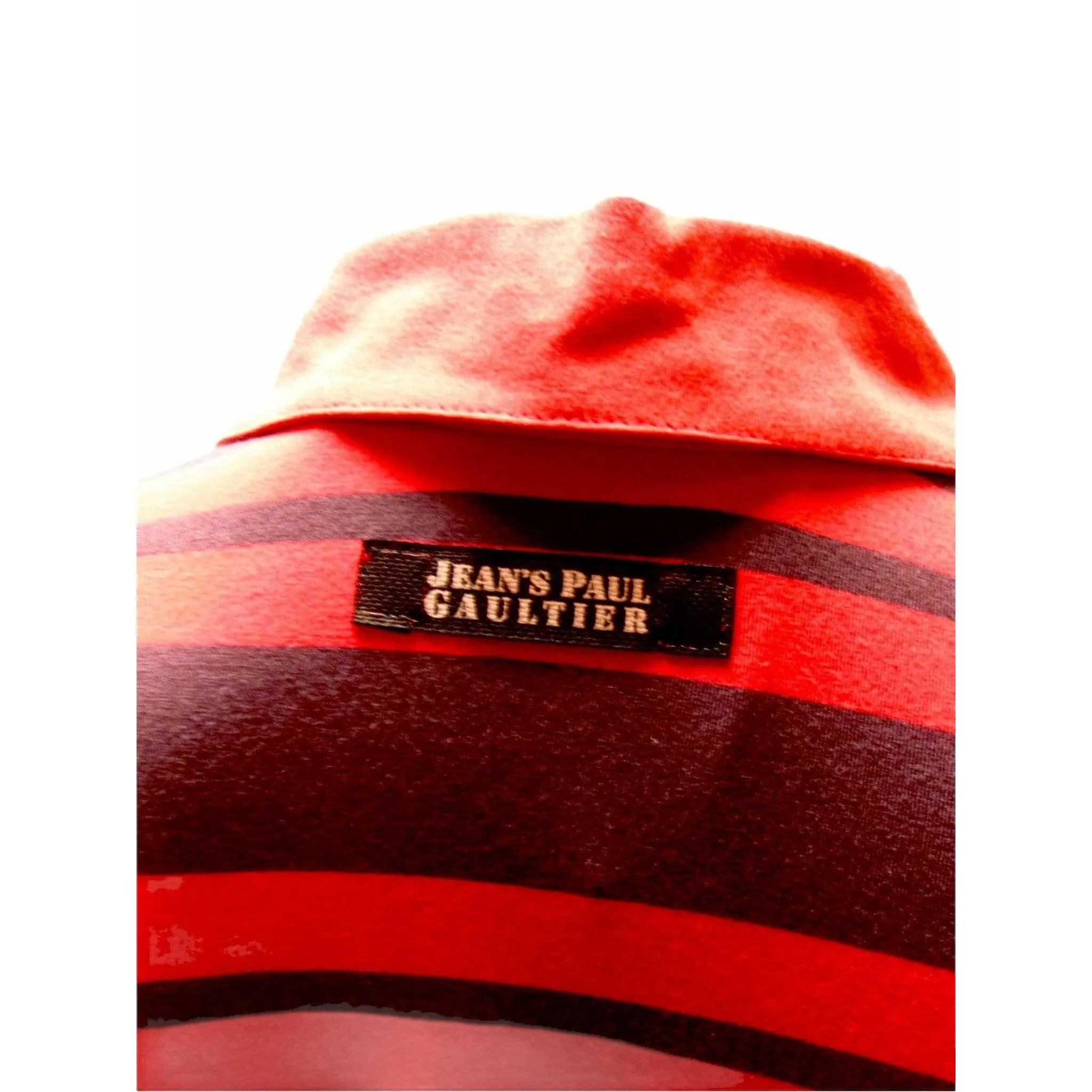Jean Paul Gaultier Red Stripe Long Sleeve Polo