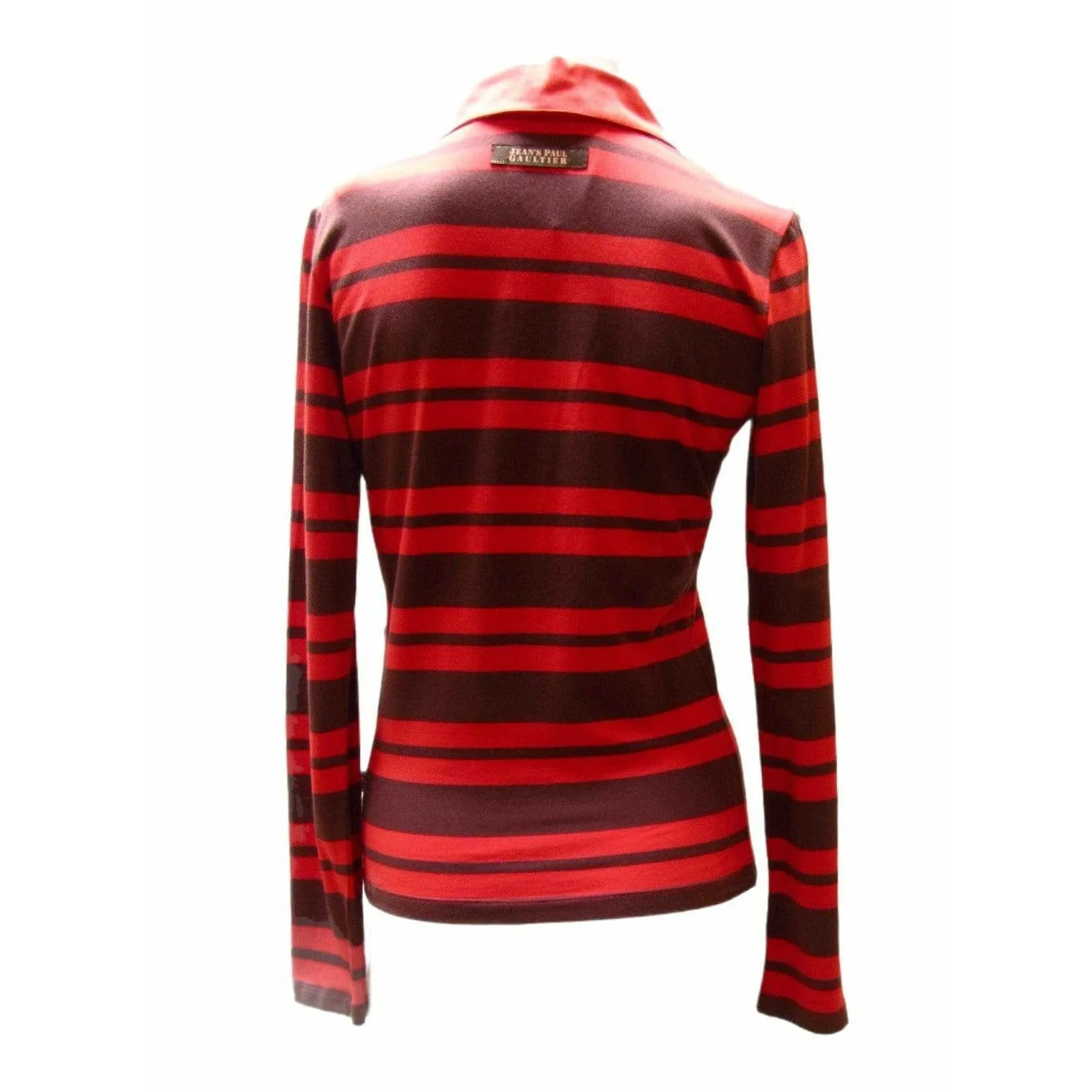 Jean Paul Gaultier Red Stripe Long Sleeve Polo