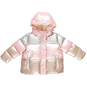 Kids Pete Puffer - Metallic Color Block