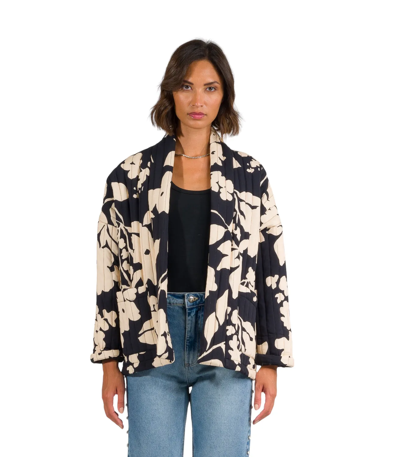 Kontatto black kimono jacket