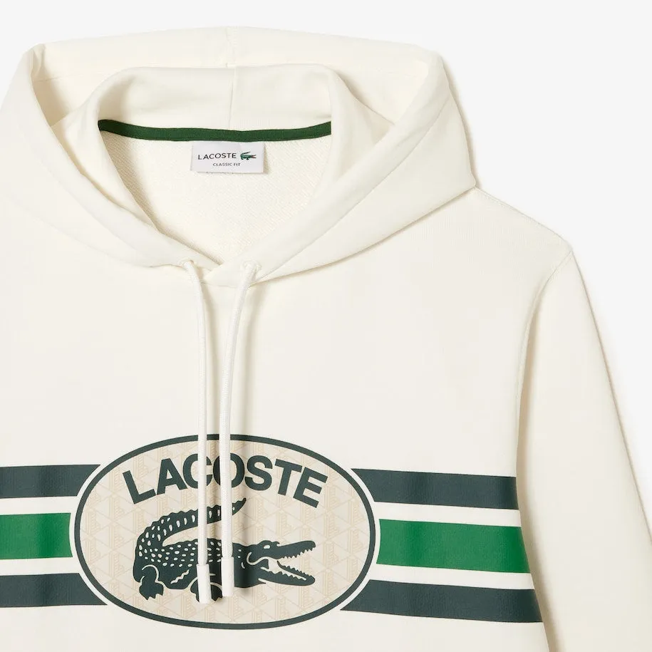 Lacoste Men's Loose Fit Front Graphic Long Sleeve Hoodie