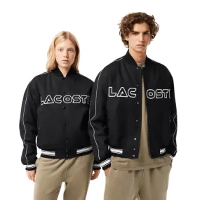 Lacoste Unisex Embroidered Cotton Twill Bomber Jacket