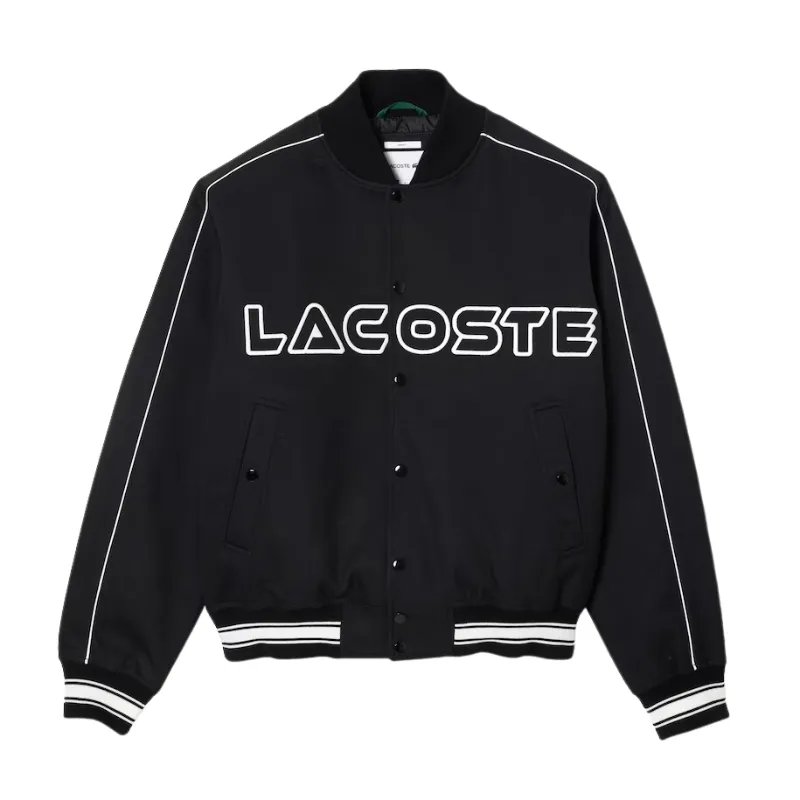 Lacoste Unisex Embroidered Cotton Twill Bomber Jacket