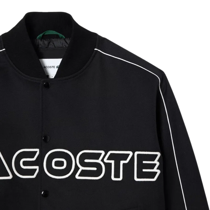 Lacoste Unisex Embroidered Cotton Twill Bomber Jacket