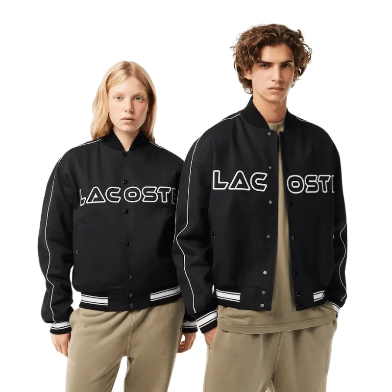 Lacoste Unisex Embroidered Cotton Twill Bomber Jacket