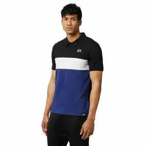 Le Mans 24 Hours Men's Heritage Small Logo Tri-Color Polo- Navy/Black