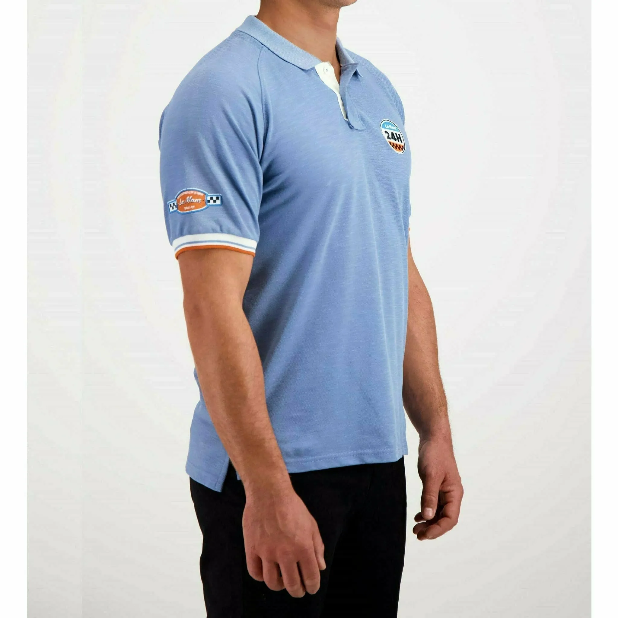 Le Mans 24 Hours Men's Legende Raglan Polo - Cream/Blue