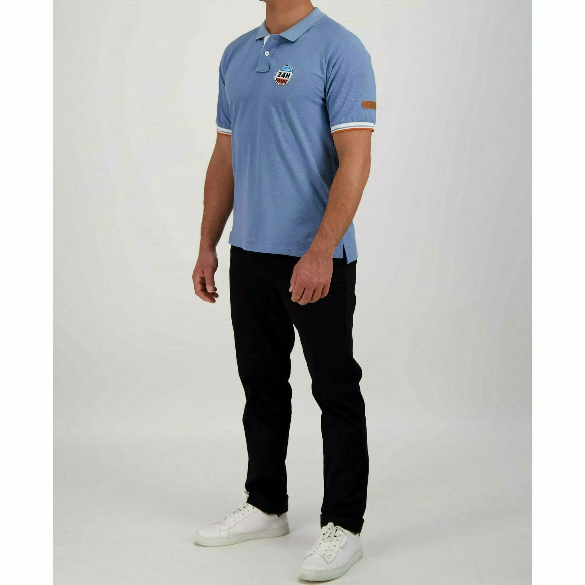 Le Mans 24 Hours Men's Legende Raglan Polo - Cream/Blue