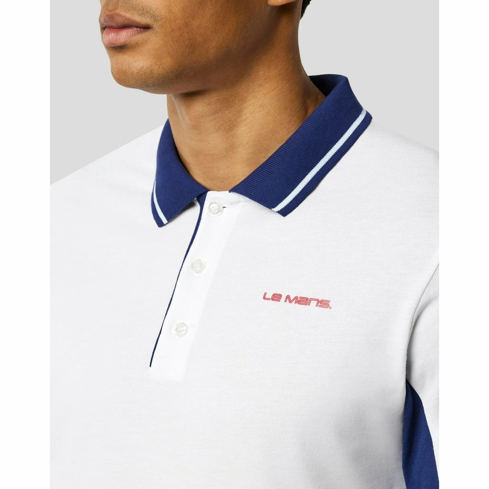 Le Mans 24 Hours Men's Lifestyle Polo  - Blue/White
