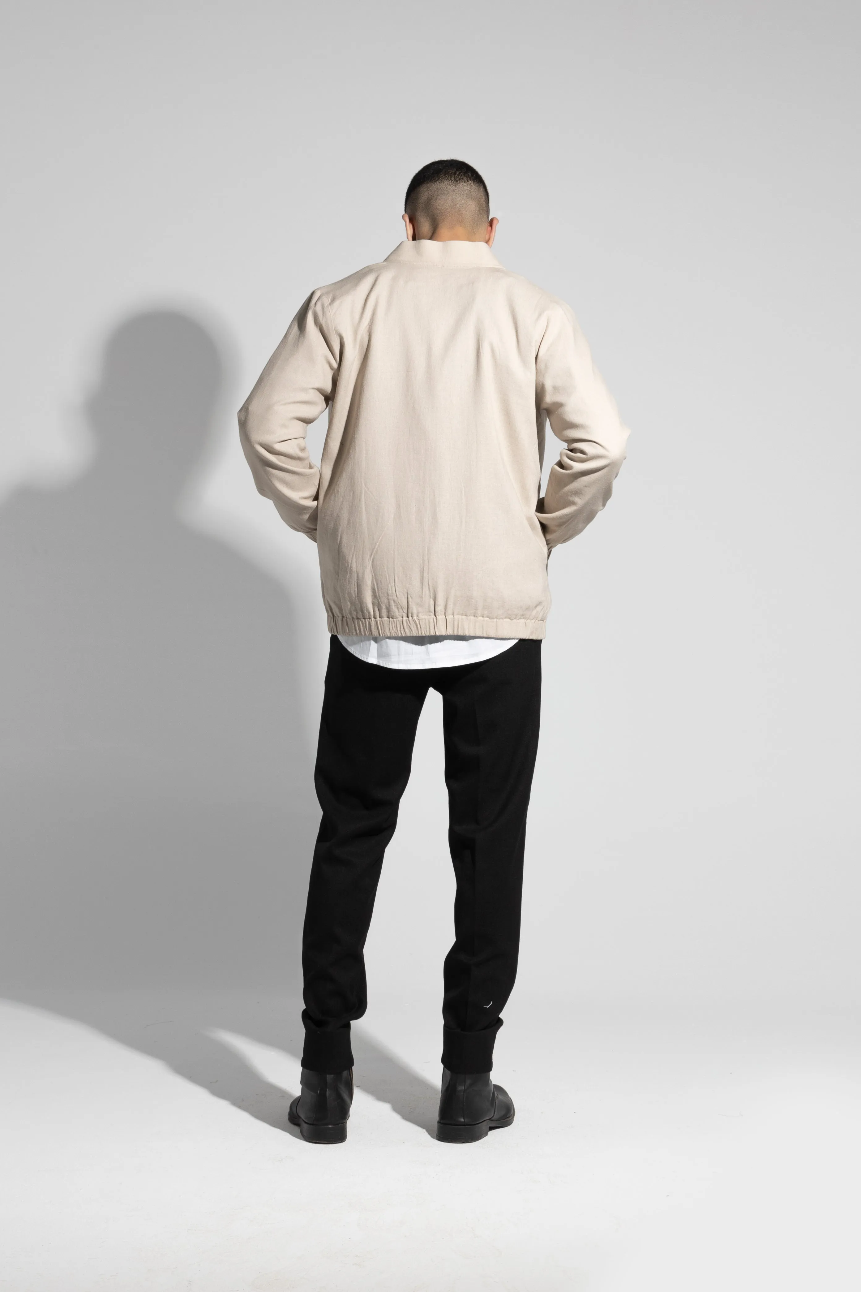 LINEN BOMBER JACKET