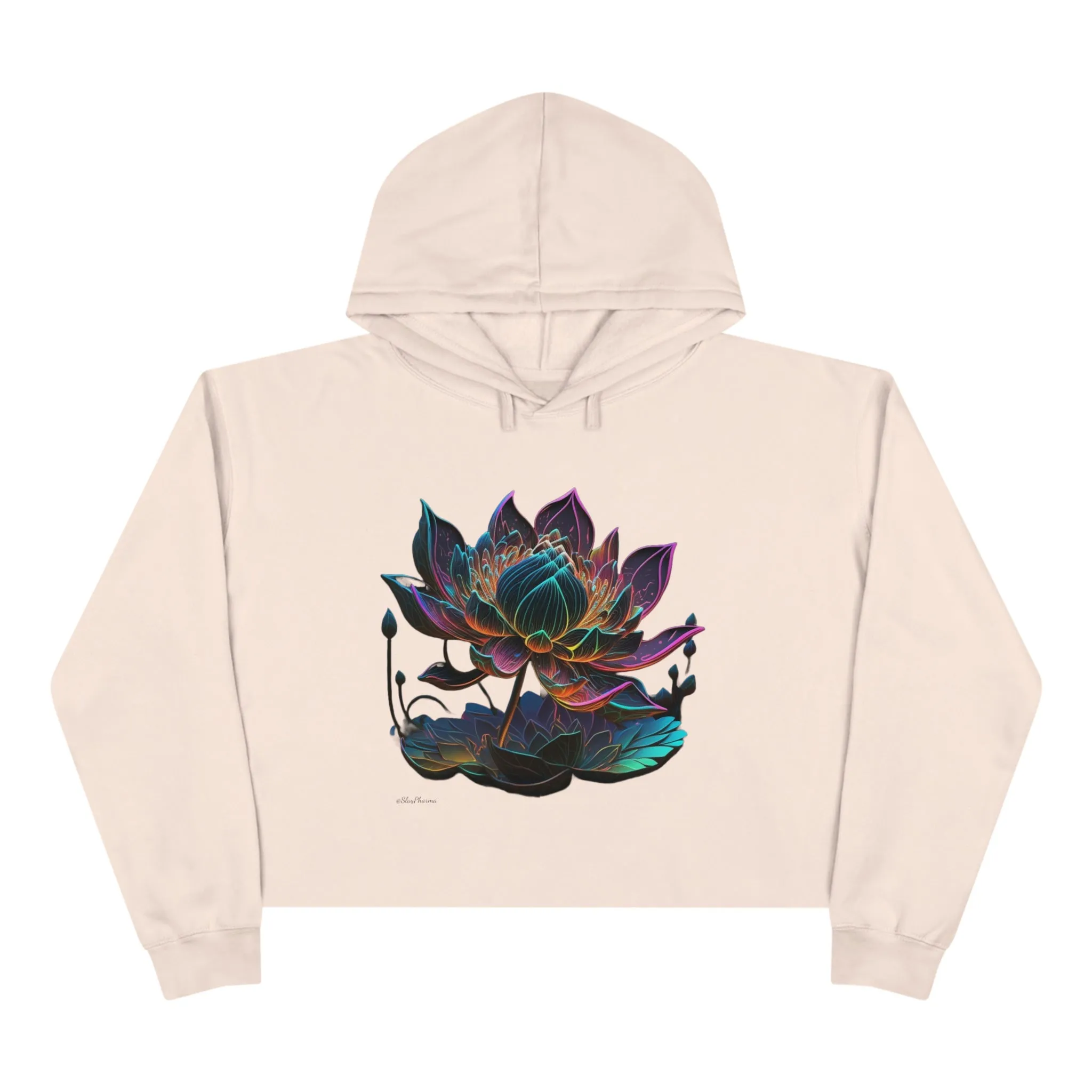 Lotus Life Crop Hoodie no back design