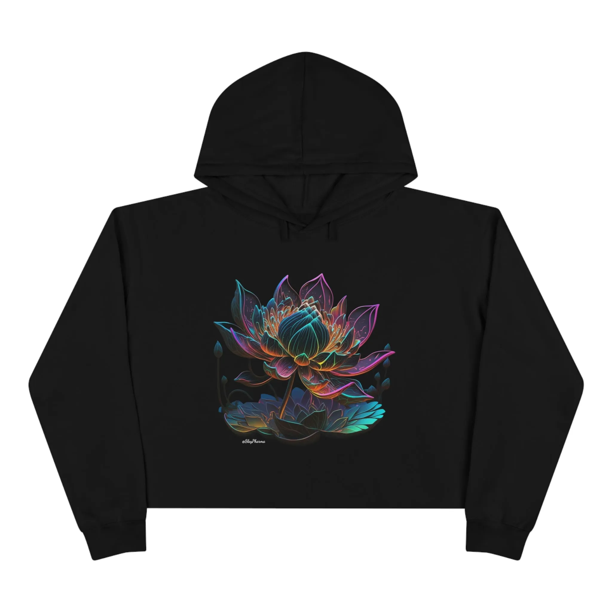Lotus Life Crop Hoodie no back design